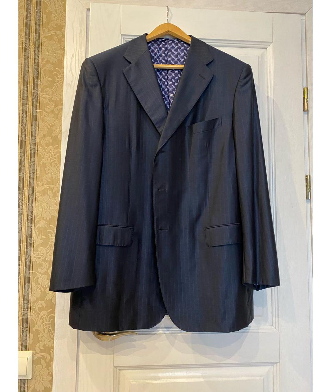 ZILLI Синий шерстяной пиджак, фото 5