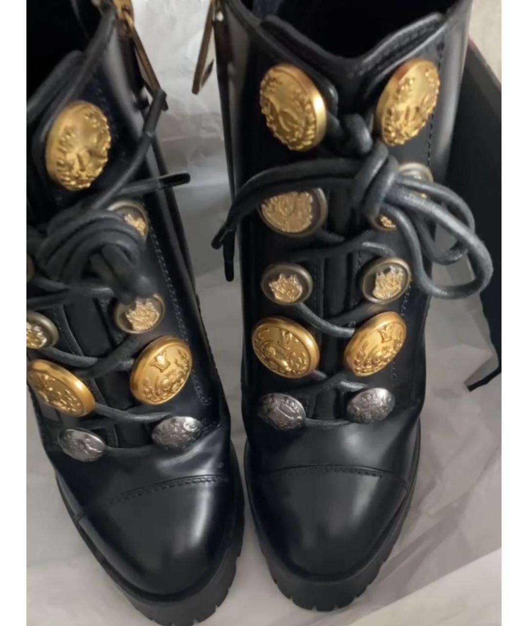 DOLCE&GABBANA Черные кожаные ботильоны, фото 5