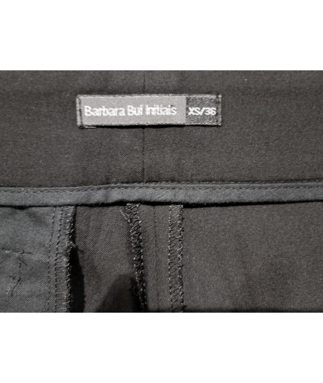 BARBARA BUI Черные вискозные брюки широкие, фото 6