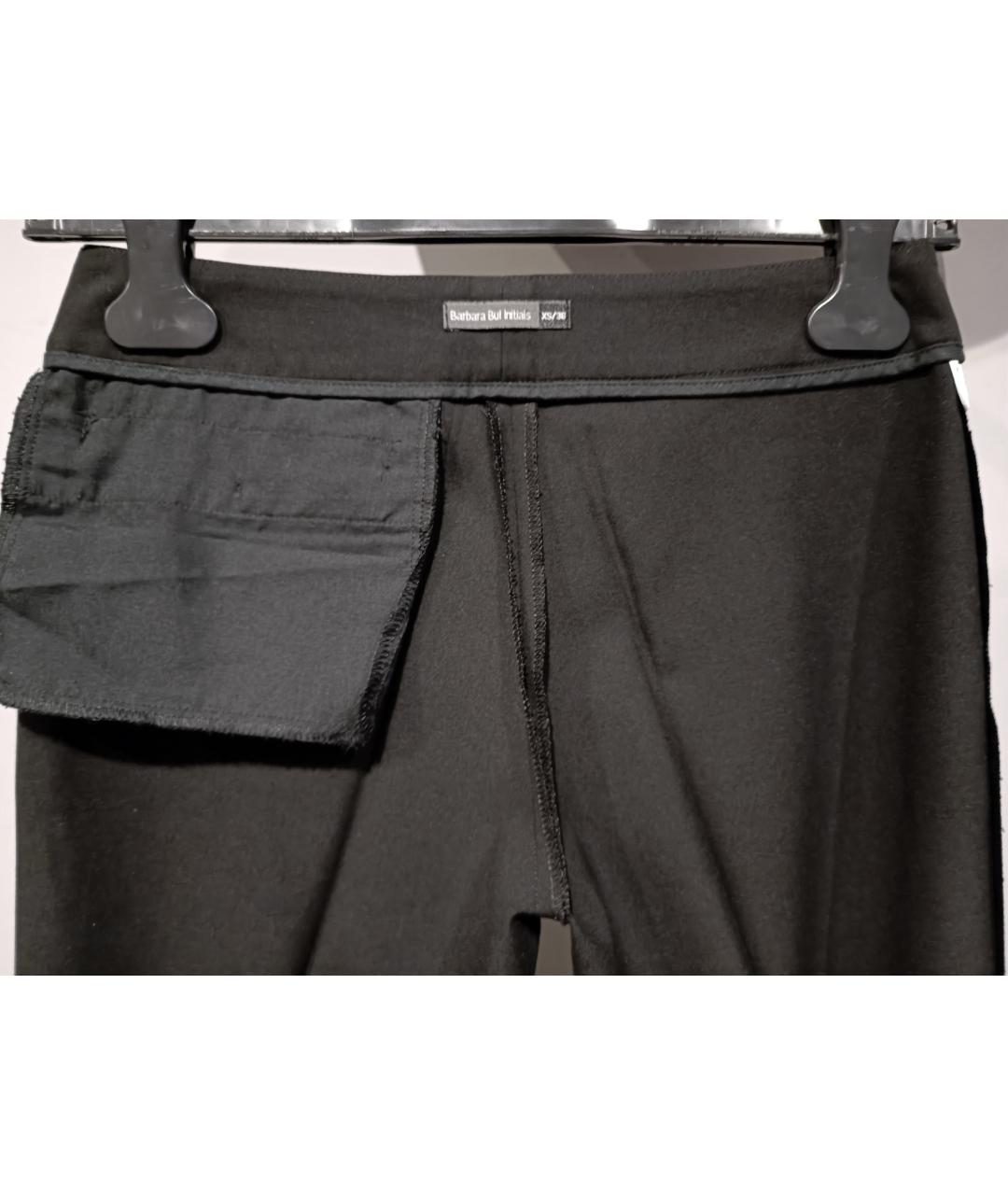 BARBARA BUI Черные вискозные брюки широкие, фото 5