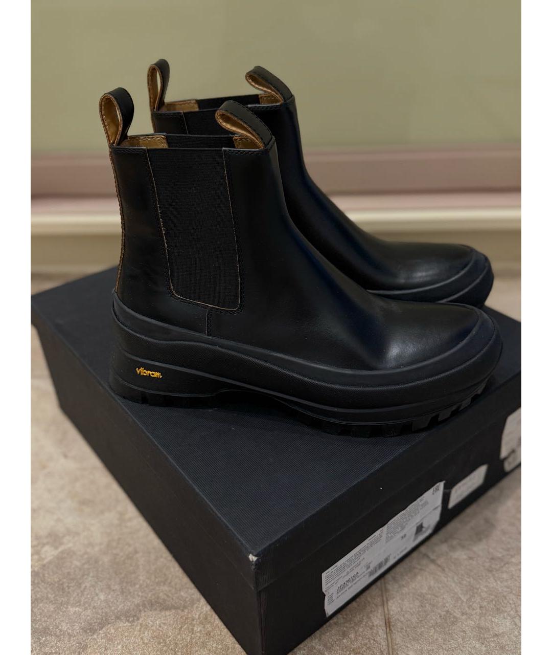 JIL SANDER Черные кожаные полусапоги, фото 8