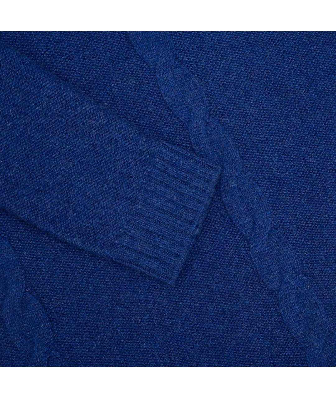 LORO PIANA Синий кашемировый джемпер / свитер, фото 4
