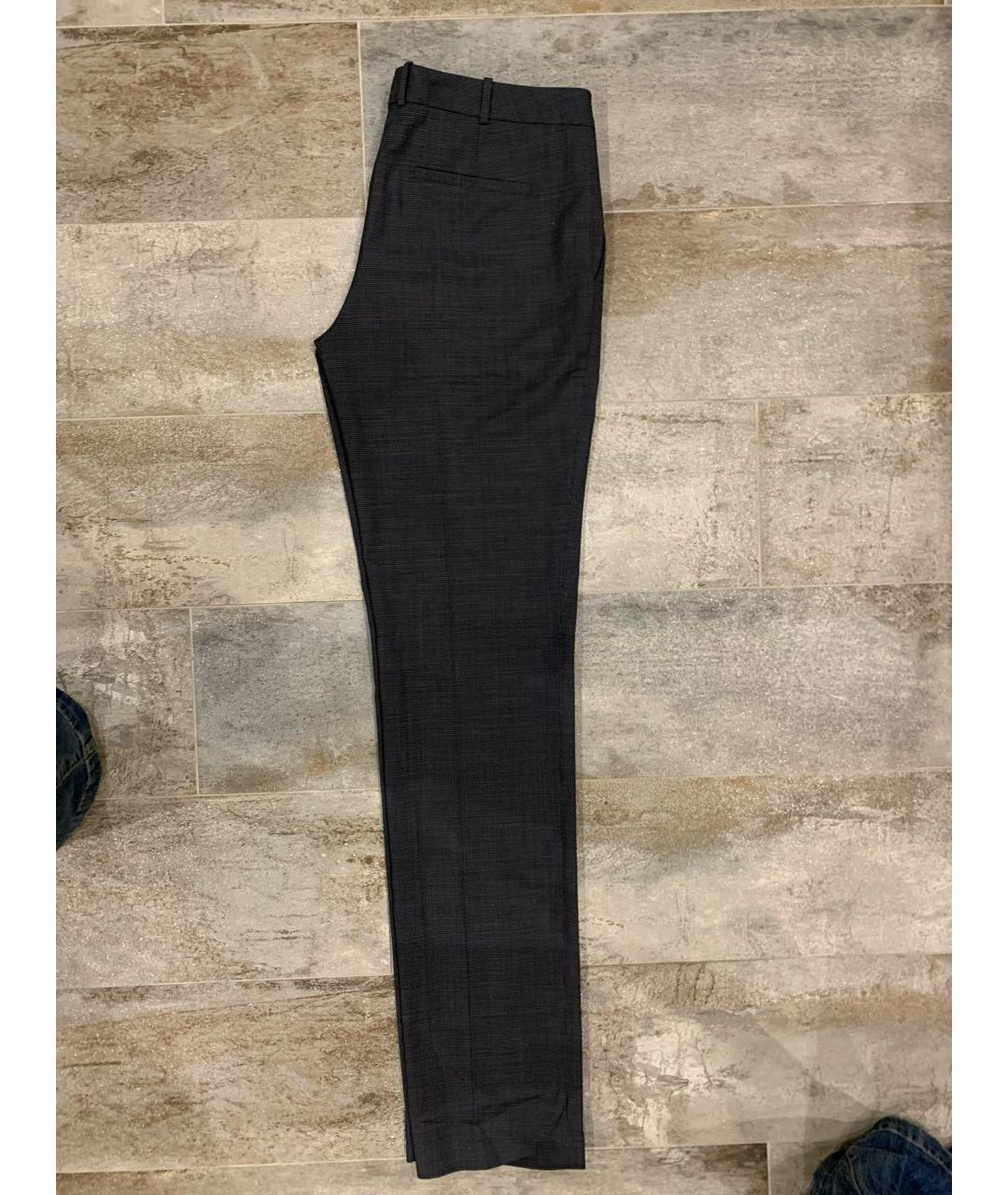 HUGO BOSS Серые шерстяные прямые брюки, фото 2