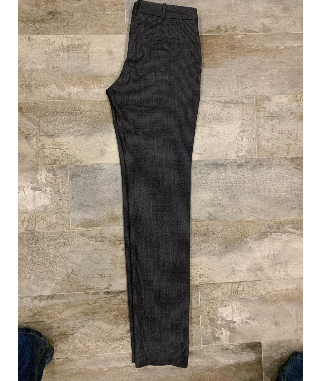 HUGO BOSS Серые шерстяные прямые брюки, фото 2