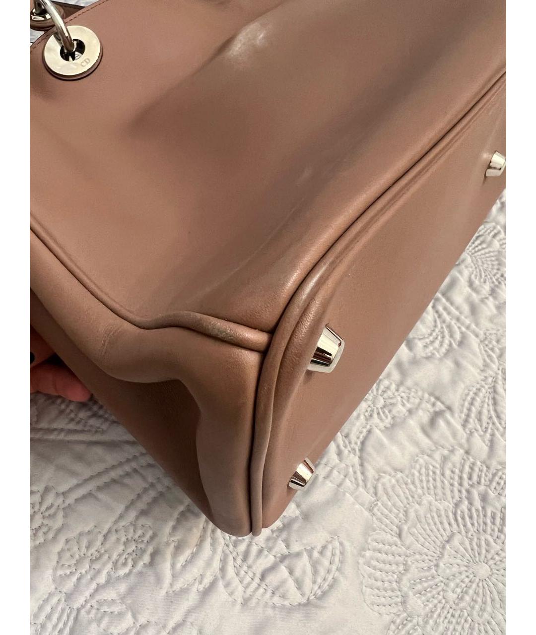 CHRISTIAN DIOR PRE-OWNED Розовая кожаная сумка с короткими ручками, фото 8