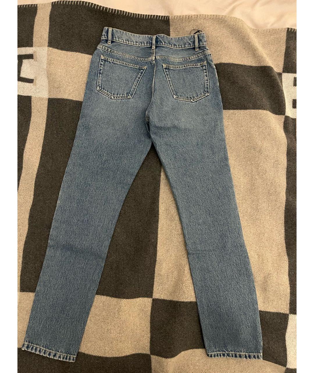 BALENCIAGA Синие хлопковые прямые джинсы, фото 2