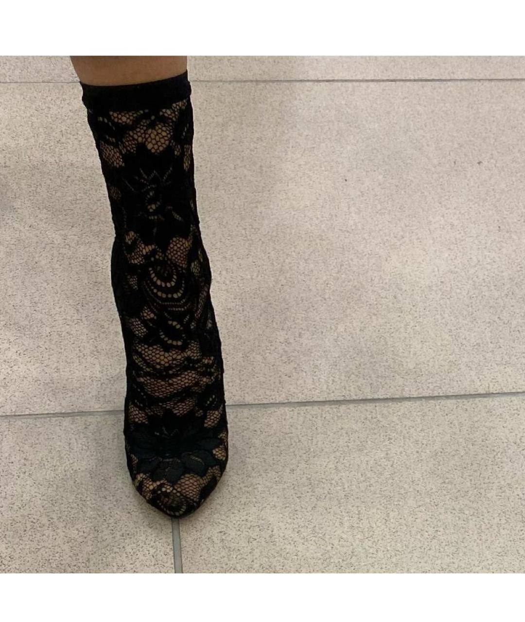 DOLCE&GABBANA Черные текстильные туфли, фото 5