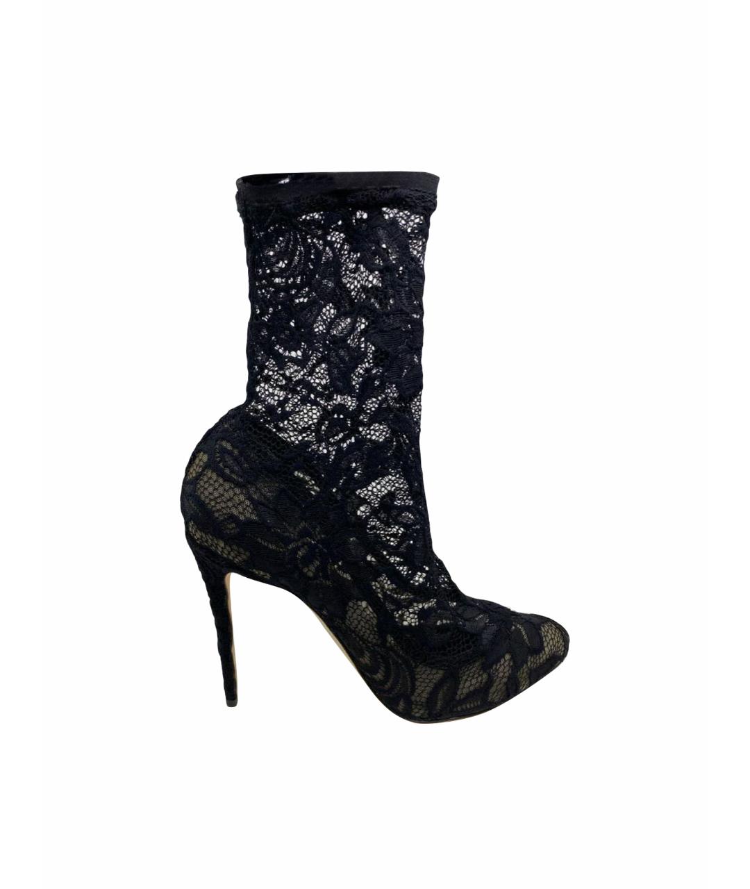 DOLCE&GABBANA Черные текстильные туфли, фото 1