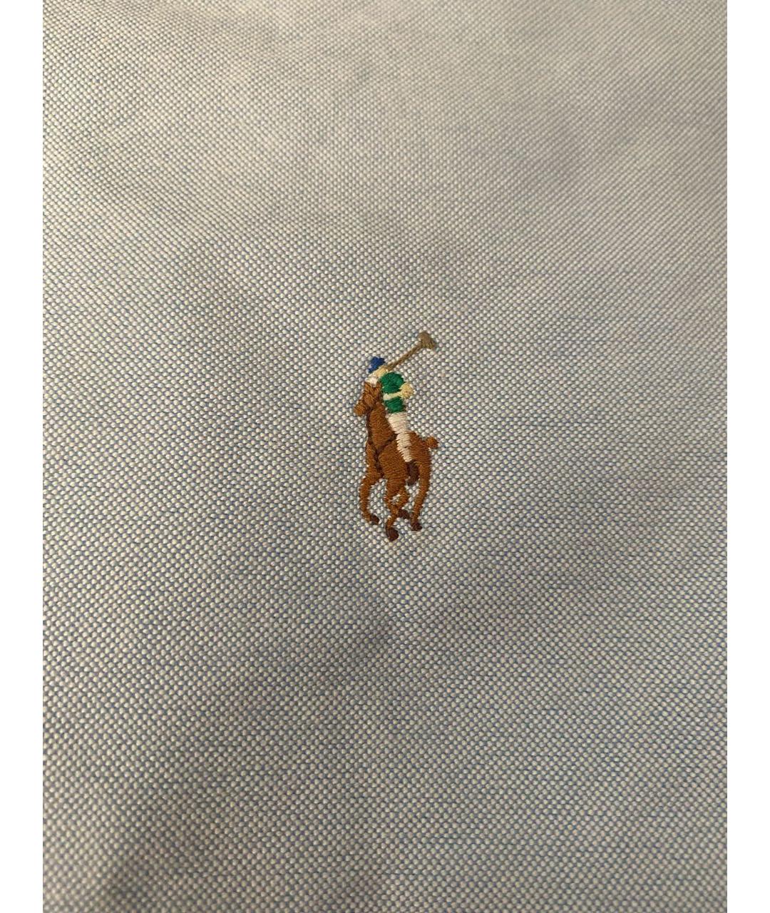 POLO RALPH LAUREN Голубая хлопковая кэжуал рубашка, фото 6
