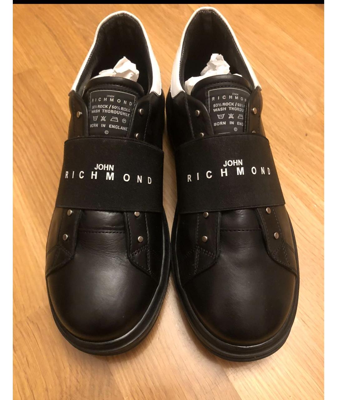 JOHN RICHMOND Черные кожаные ботинки, фото 2