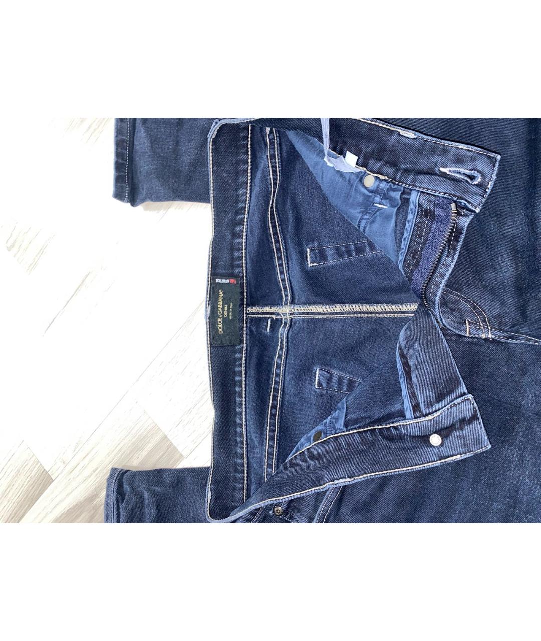 DOLCE&GABBANA Темно-синие хлопко-эластановые джинсы, фото 3