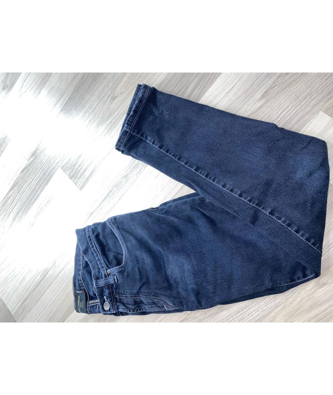 DOLCE&GABBANA Темно-синие хлопко-эластановые джинсы, фото 4