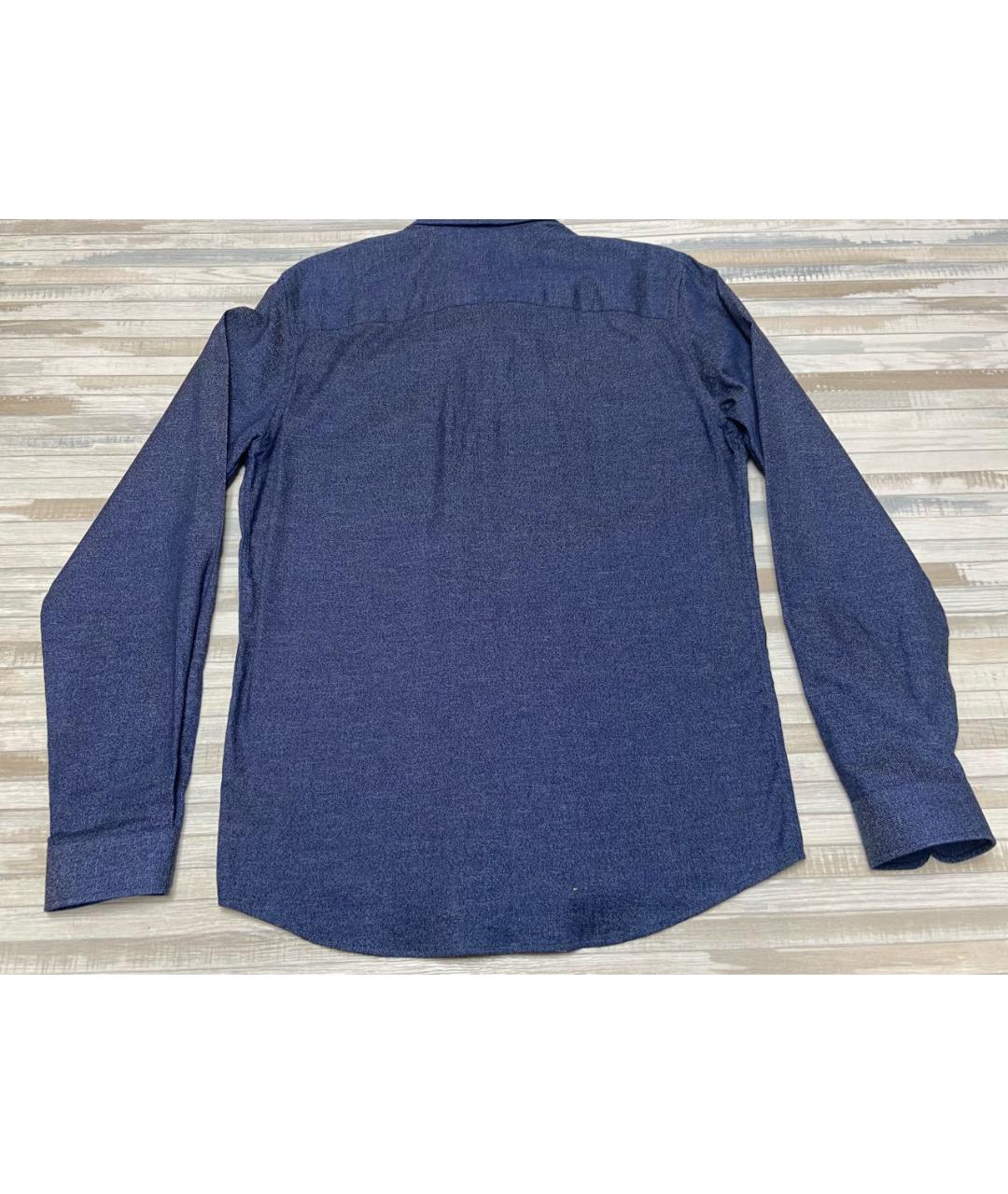 AMI Синяя хлопковая кэжуал рубашка, фото 2
