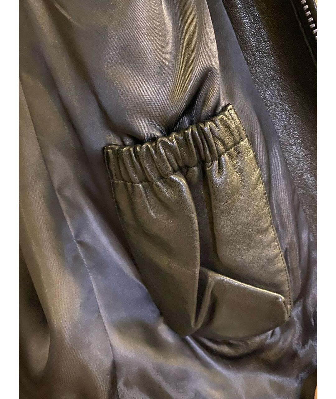 GIORGIO ARMANI Черная кожаная куртка, фото 6