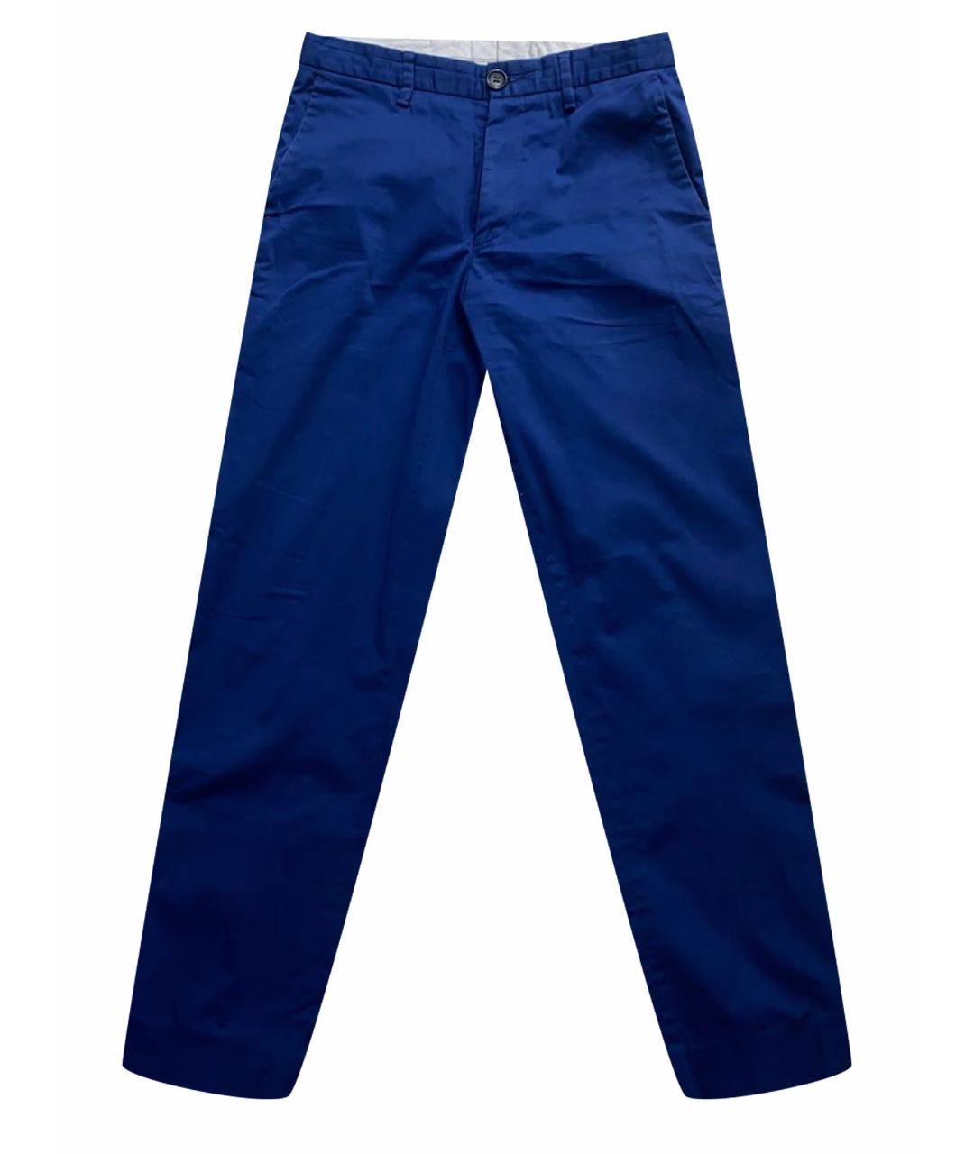 PAUL SMITH Синие хлопковые повседневные брюки, фото 1