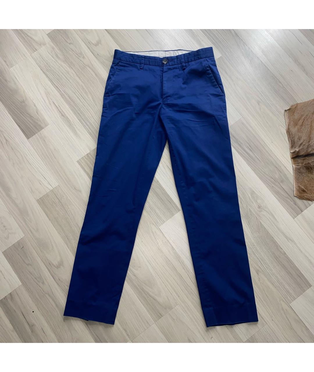 PAUL SMITH Синие хлопковые повседневные брюки, фото 8
