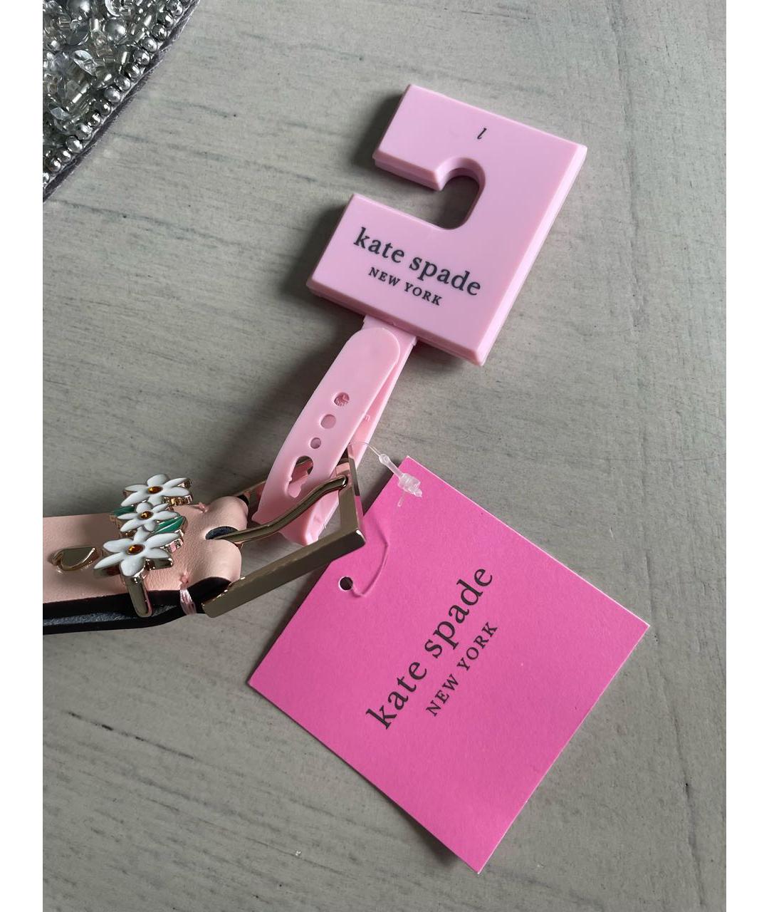 KATE SPADE Розовый кожаный ремень, фото 3