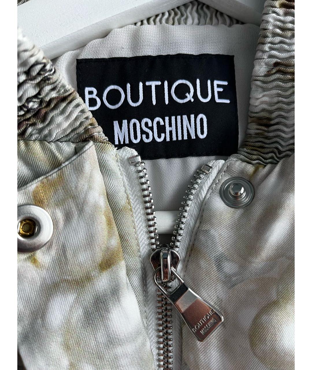 BOUTIQUE MOSCHINO Бежевая полиэстеровая куртка, фото 2
