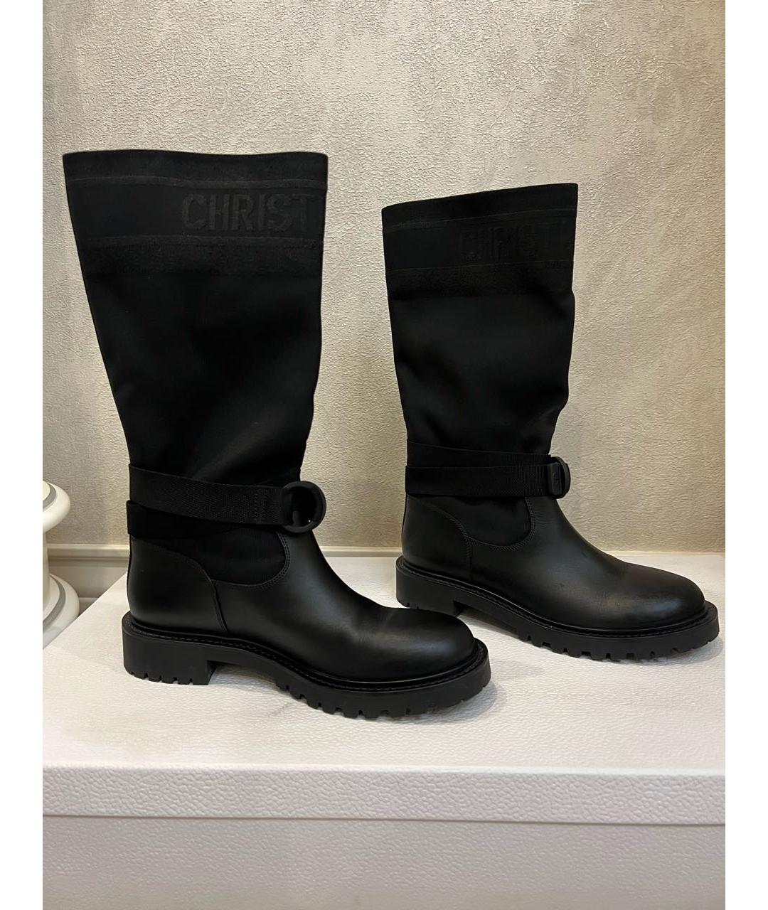 CHRISTIAN DIOR Черные сапоги, фото 2