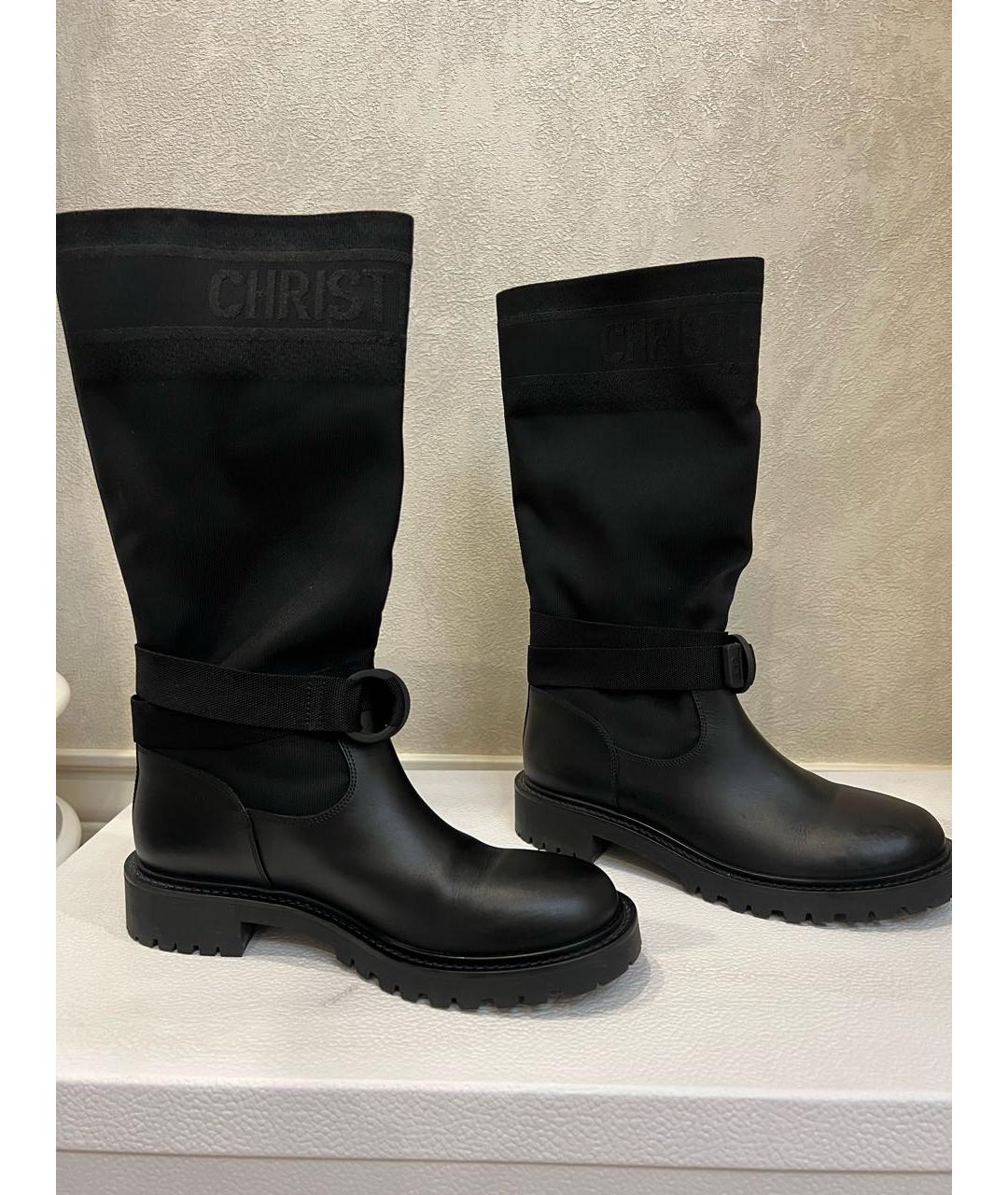 CHRISTIAN DIOR Черные сапоги, фото 7