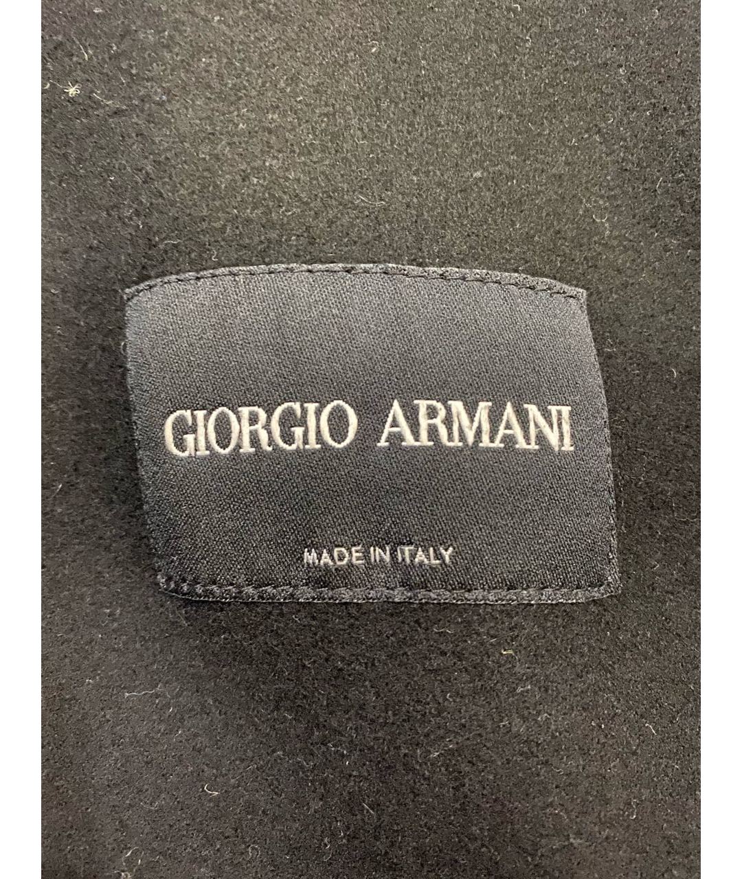 GIORGIO ARMANI Черное шерстяное пальто, фото 3