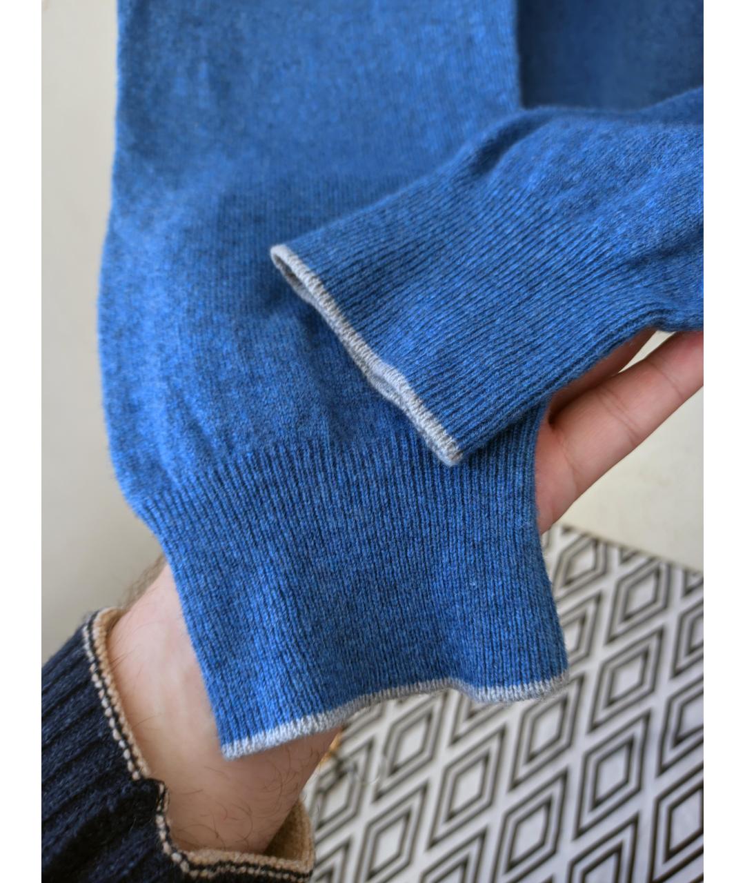 GRAN SASSO Синий шерстяной джемпер / свитер, фото 6