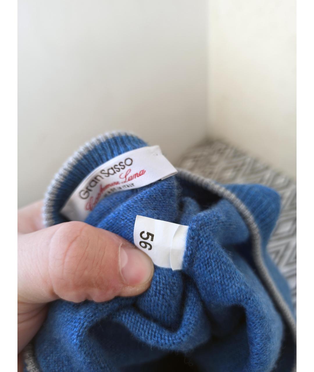 GRAN SASSO Синий шерстяной джемпер / свитер, фото 7
