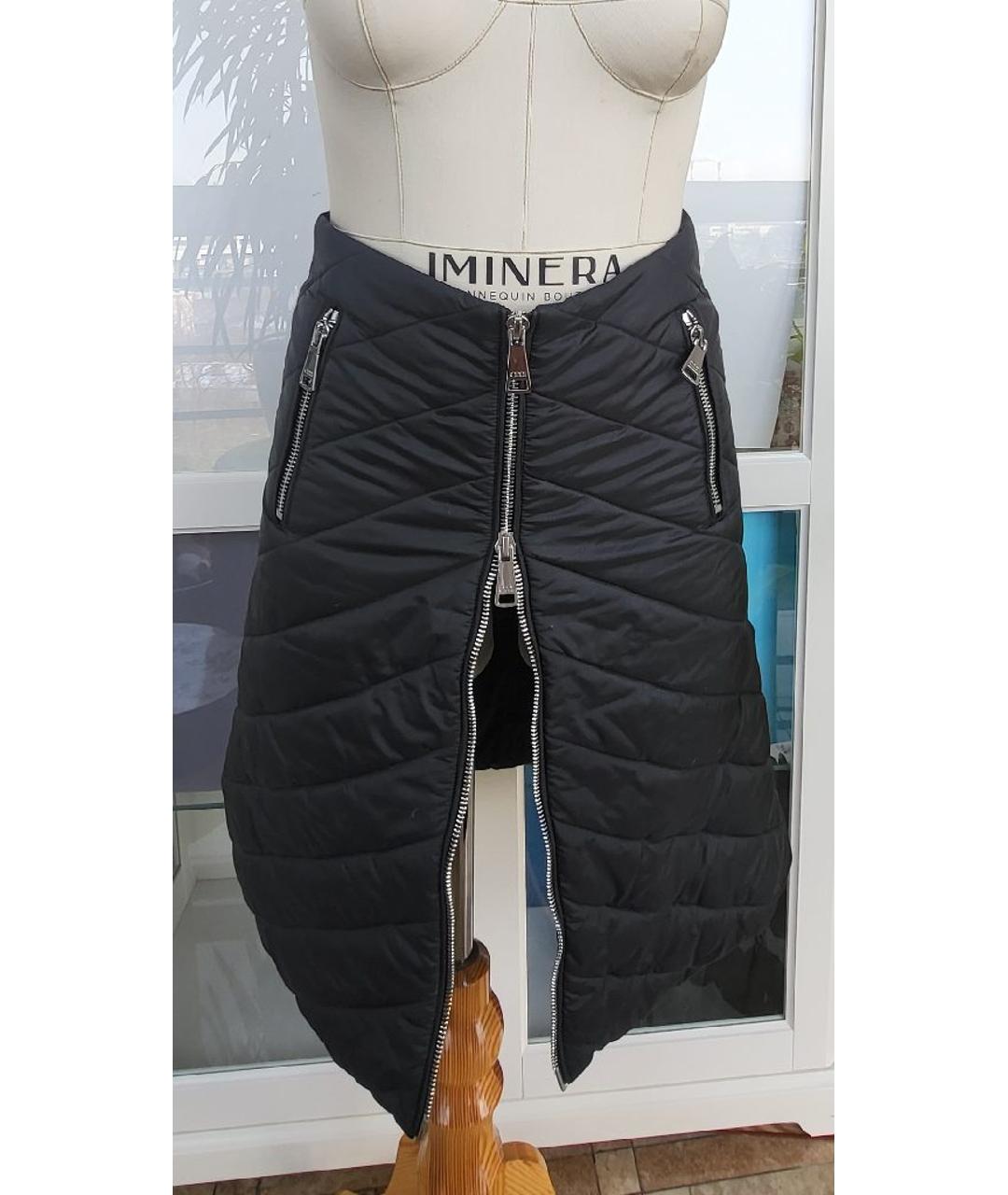 ODRI Черная полиэстеровая юбка миди, фото 4