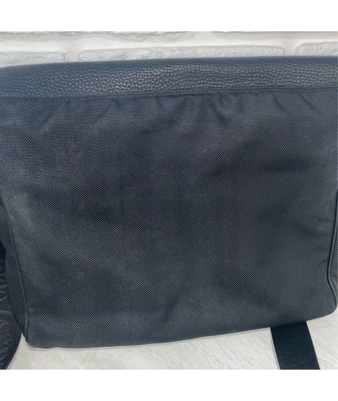 ERMENEGILDO ZEGNA Черная кожаная сумка на плечо, фото 4