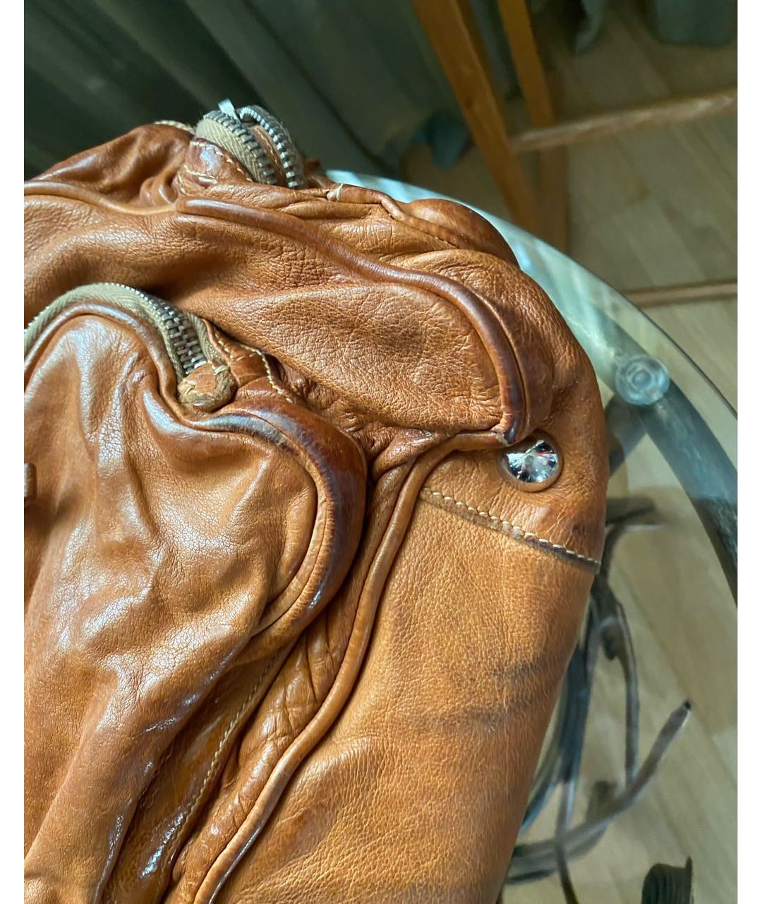 PRADA Коричневая кожаная сумка на плечо, фото 6