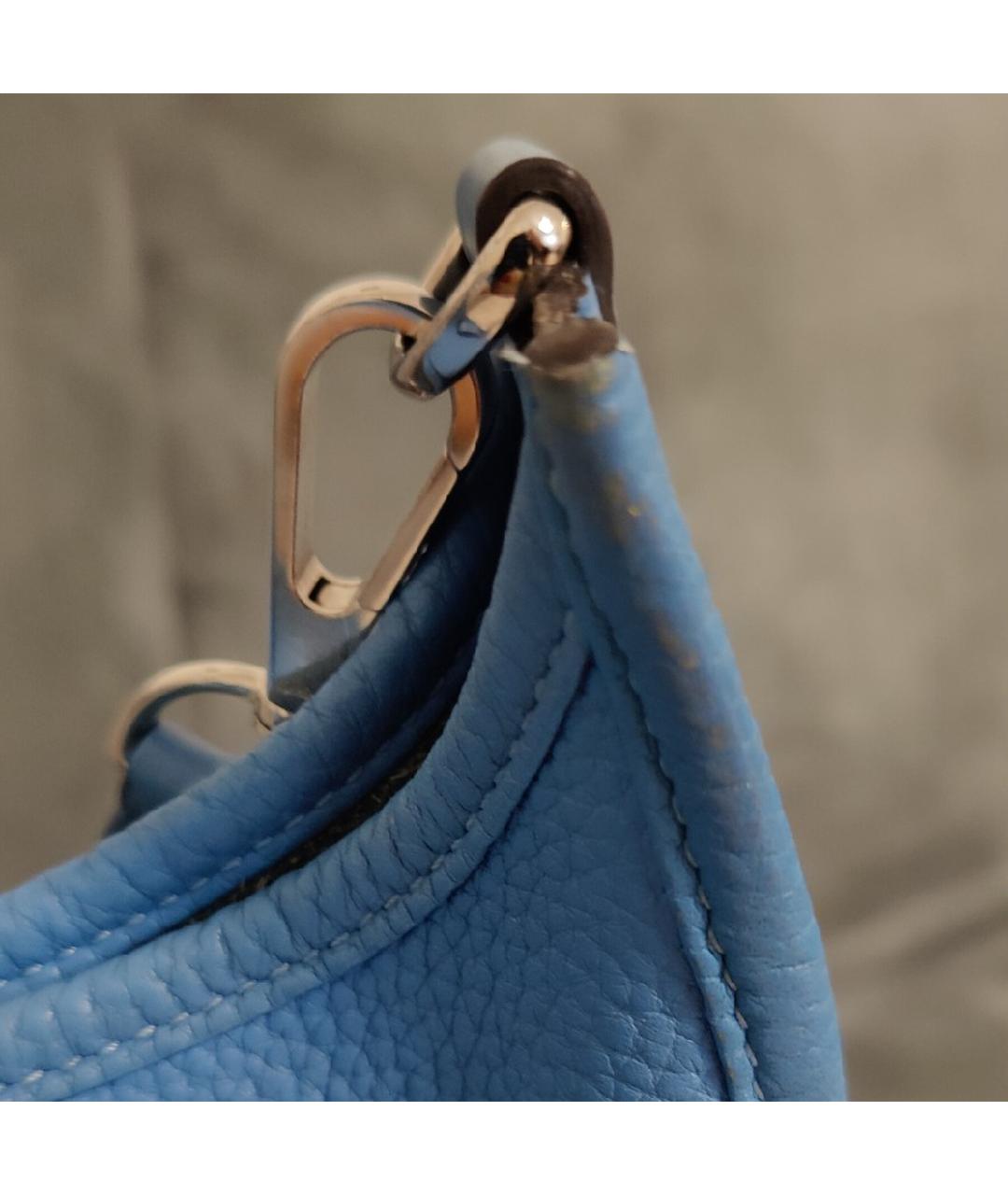 HERMES PRE-OWNED Голубая кожаная сумка через плечо, фото 7