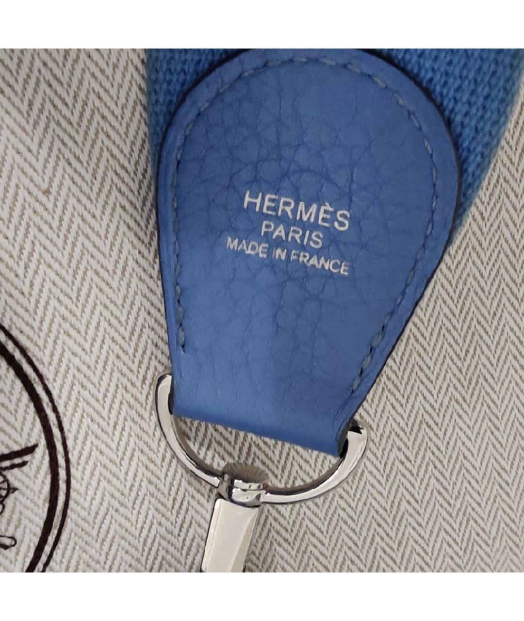 HERMES PRE-OWNED Голубая кожаная сумка через плечо, фото 5