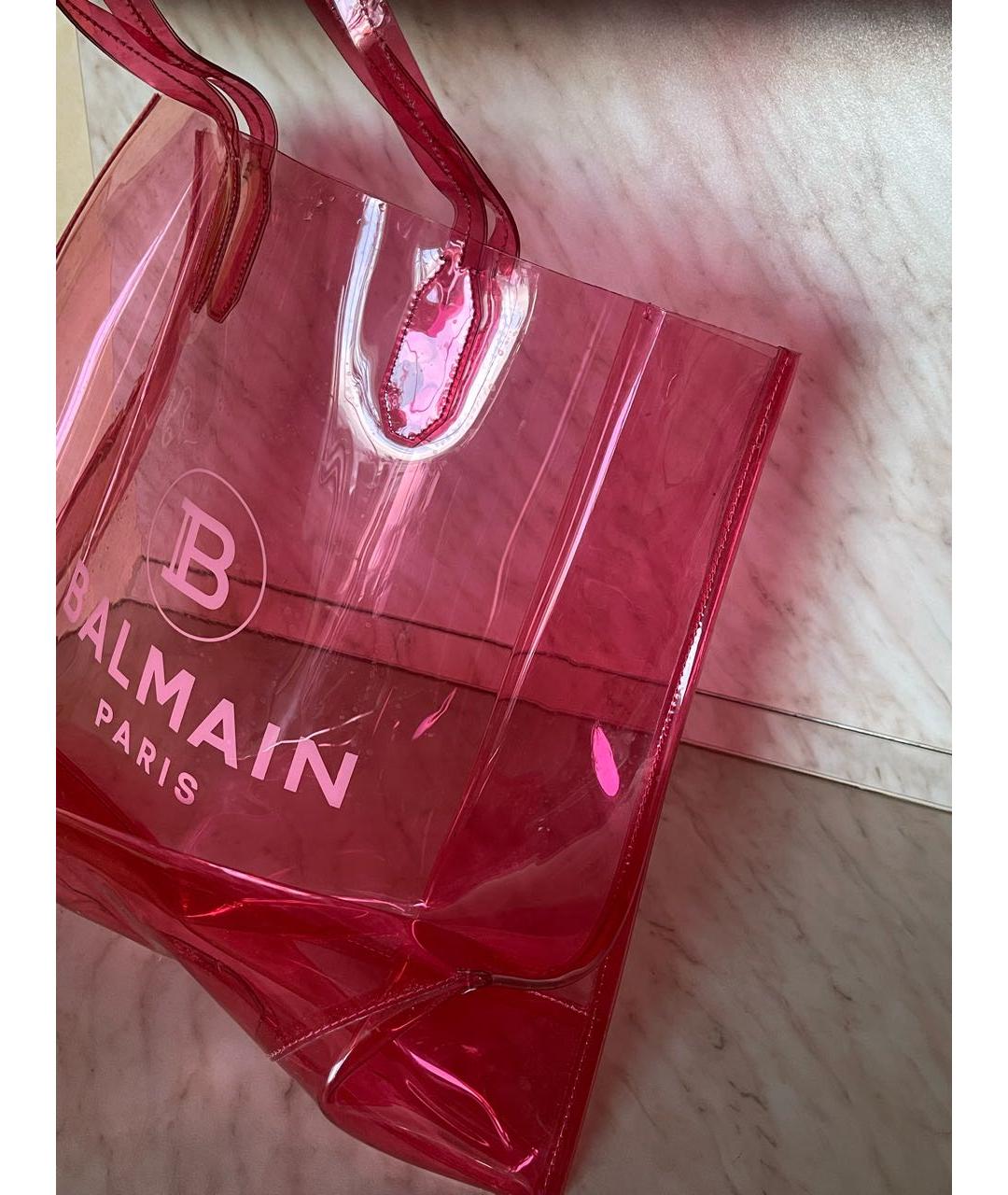 BALMAIN Розовая пляжная сумка, фото 6