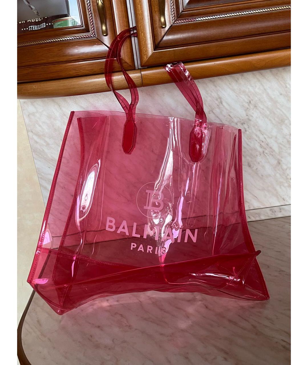 BALMAIN Розовая пляжная сумка, фото 7