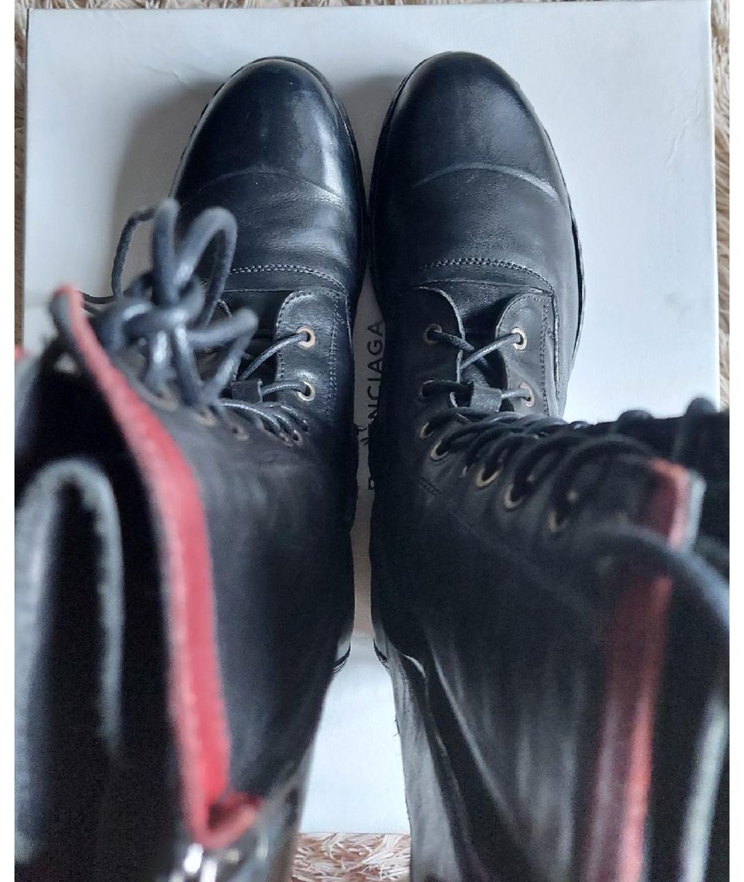 OFFICINE CREATIVE Черные кожаные высокие ботинки, фото 3