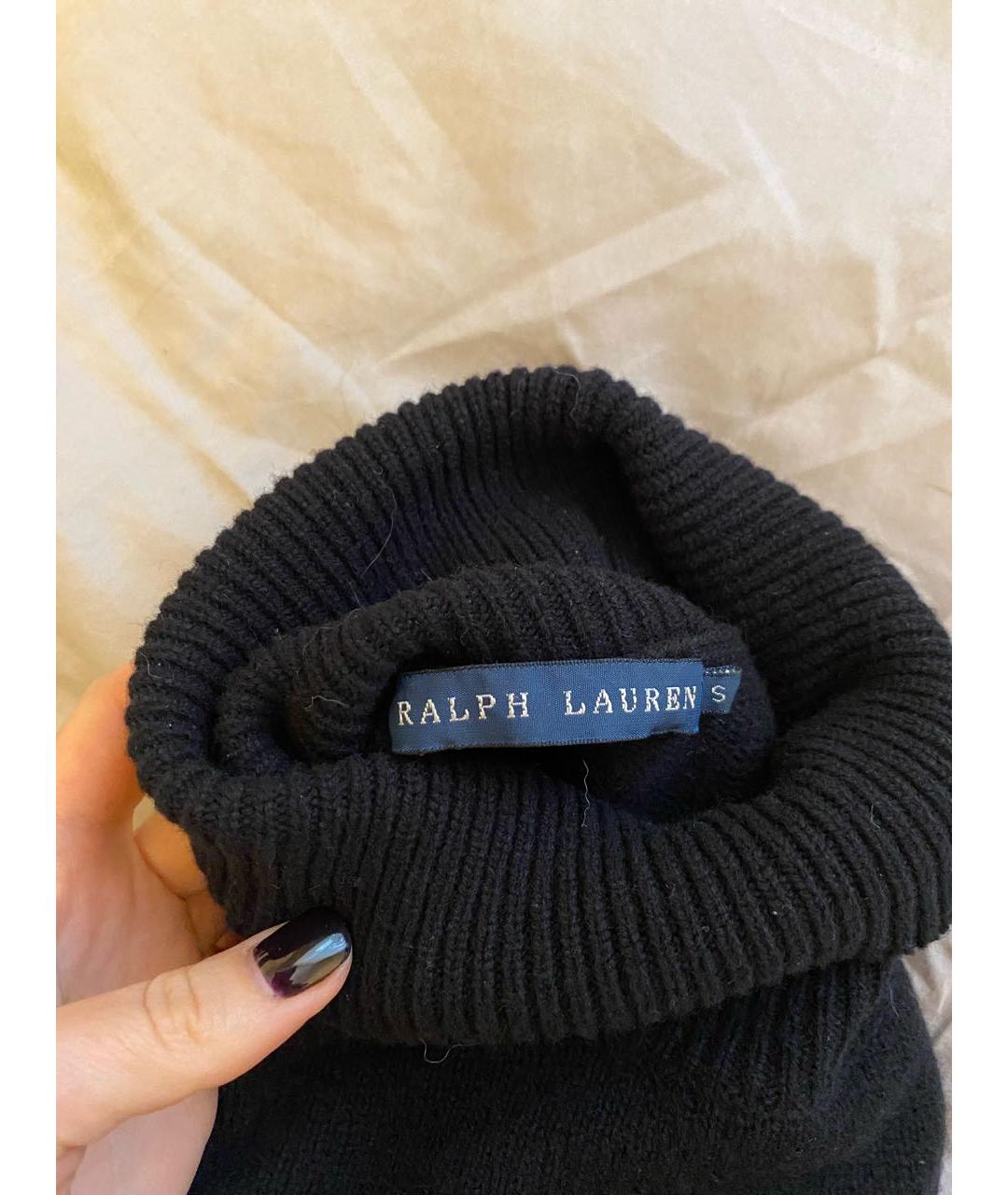 RALPH LAUREN Черное шерстяное повседневное платье, фото 3