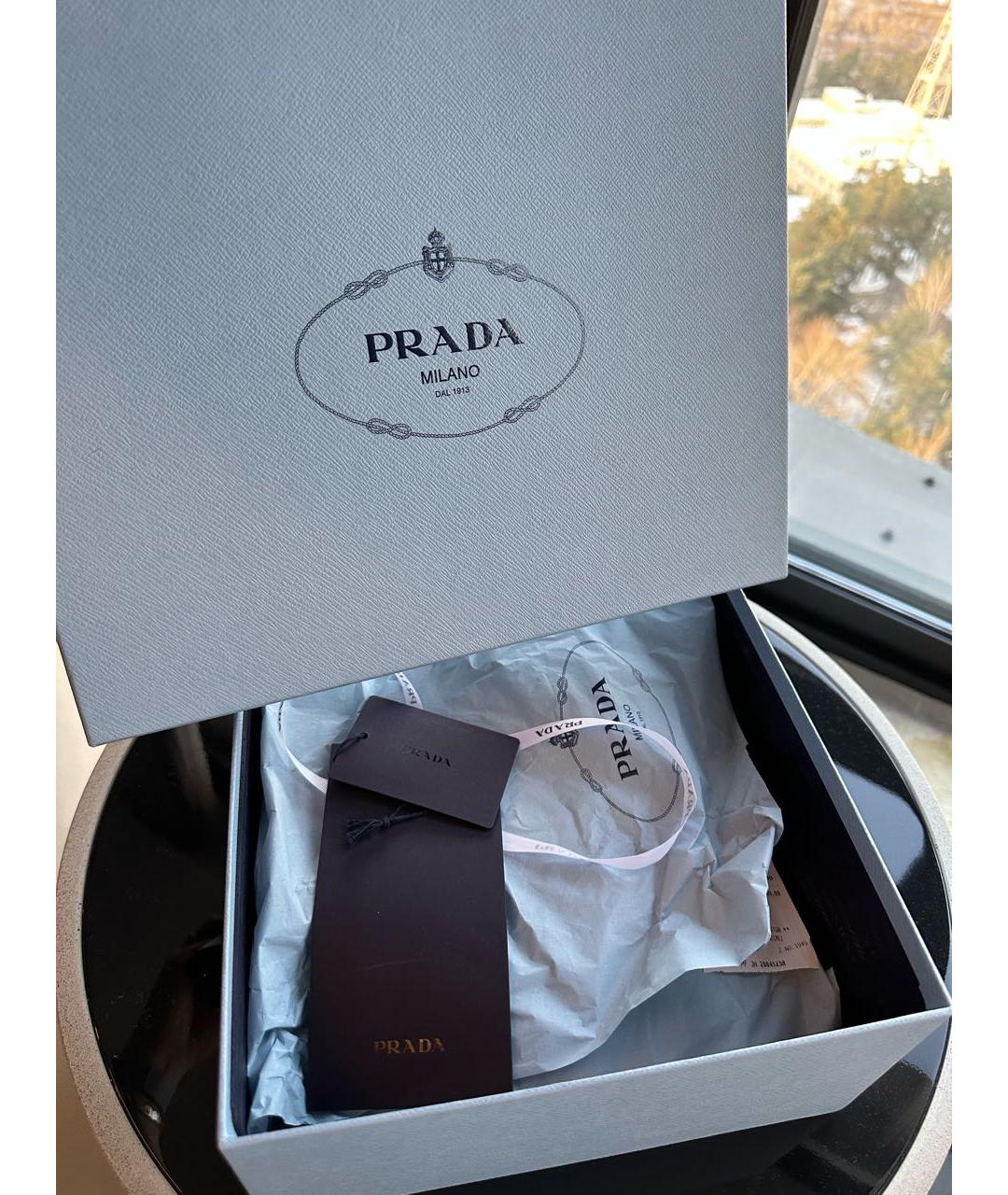 PRADA Черные кожаные лоферы, фото 5
