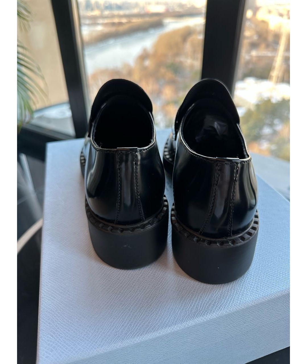 PRADA Черные кожаные лоферы, фото 3