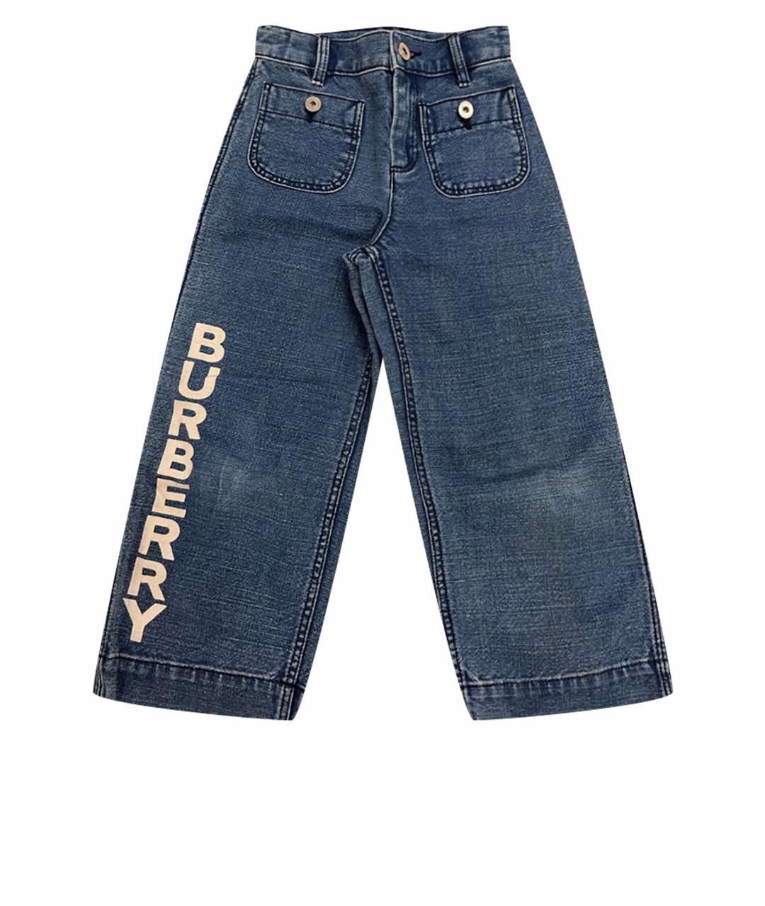 BURBERRY Синие деним детские джинсы, фото 1