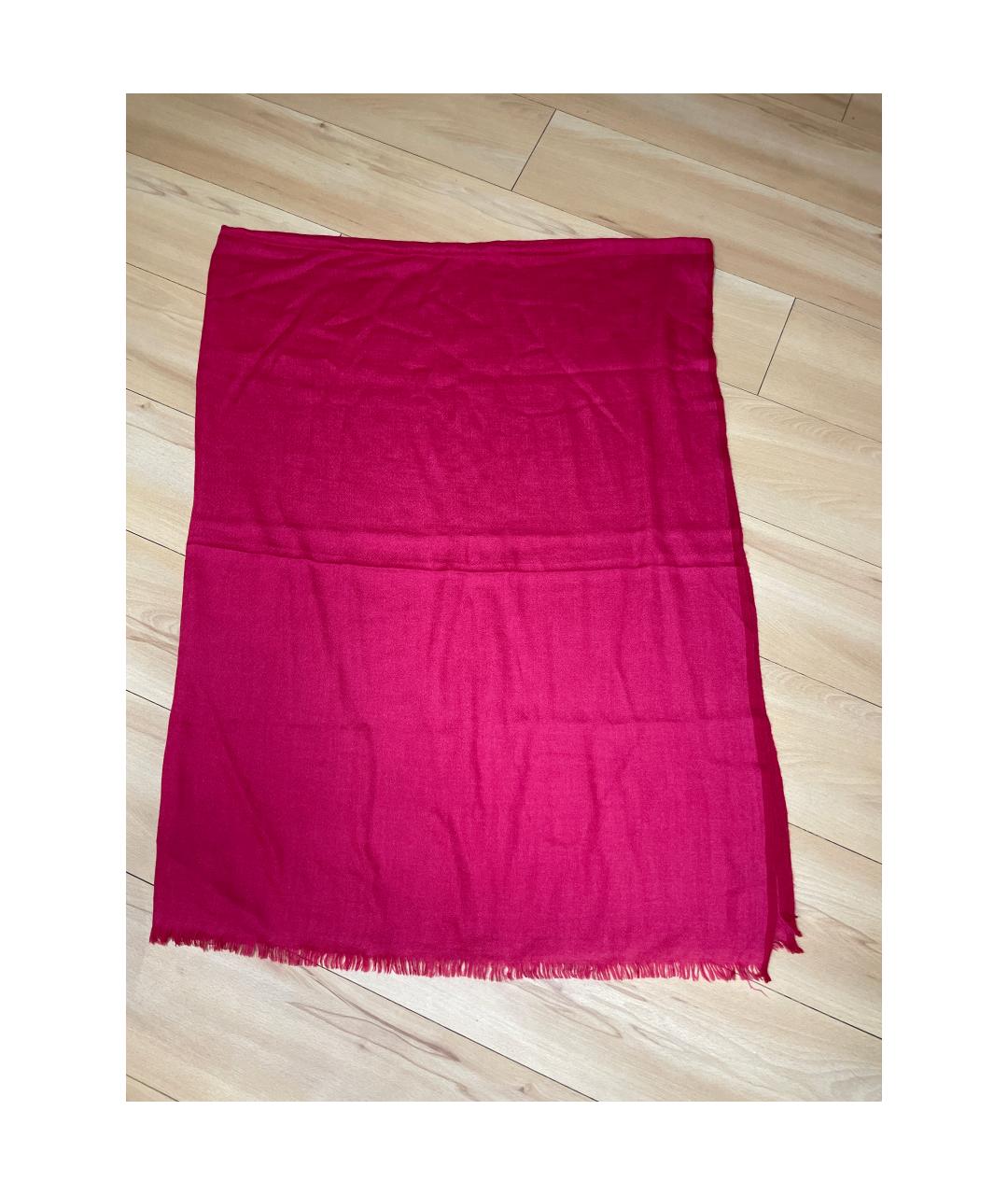HERMES Красный кашемировый платок, фото 4