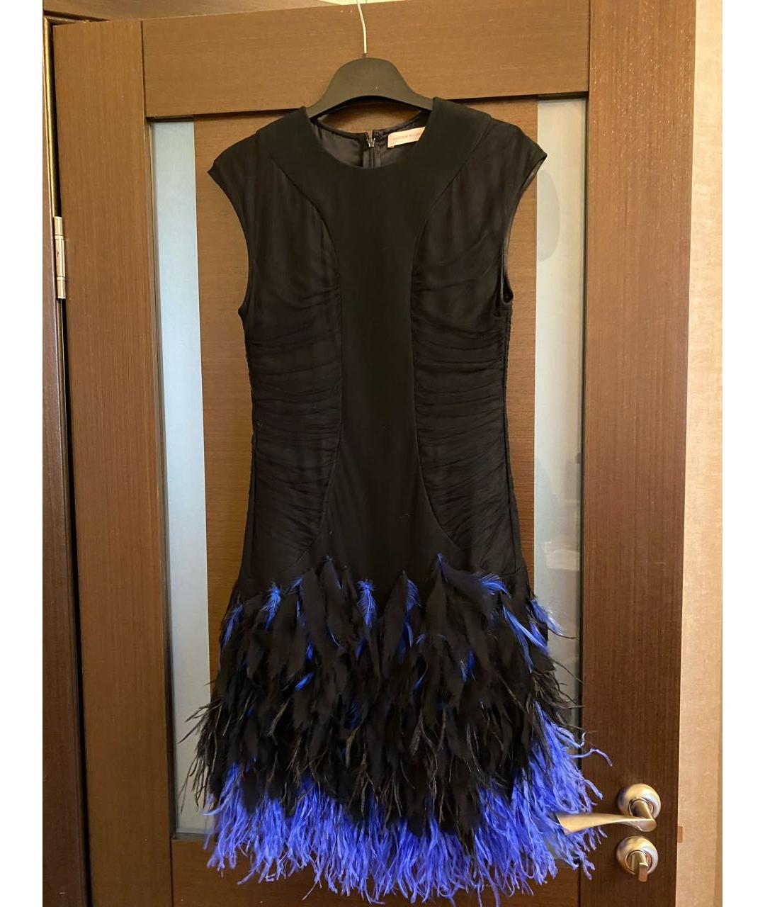 MATTHEW WILLIAMSON Черное шелковое коктейльное платье, фото 6