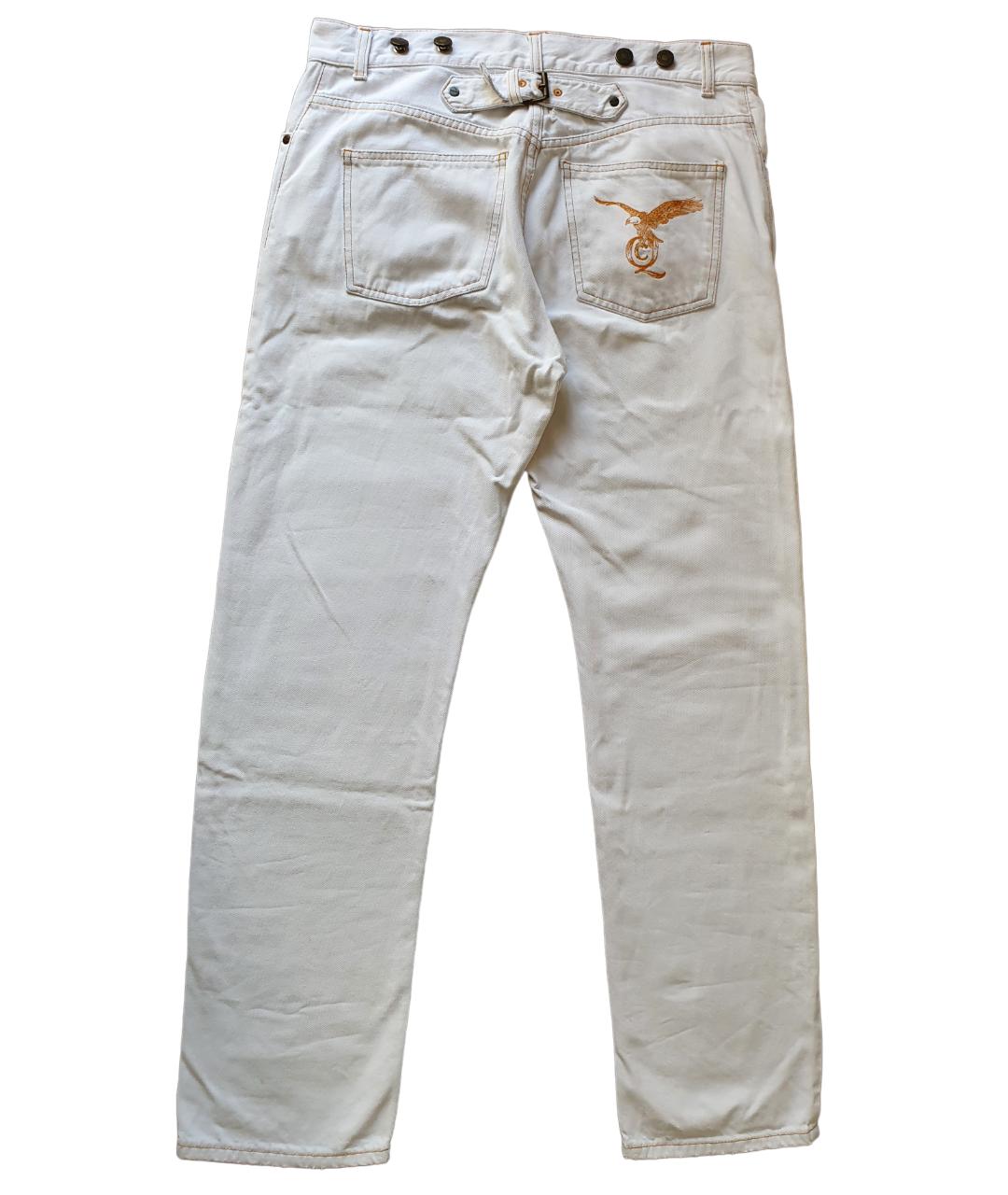 ALEXANDER MCQUEEN Белые хлопковые джинсы скинни, фото 3