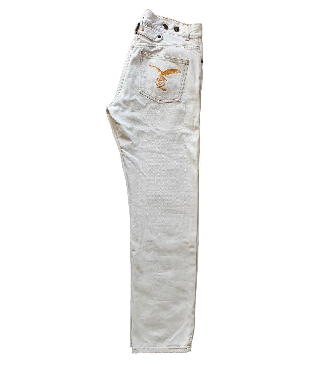 ALEXANDER MCQUEEN Белые хлопковые джинсы скинни, фото 2