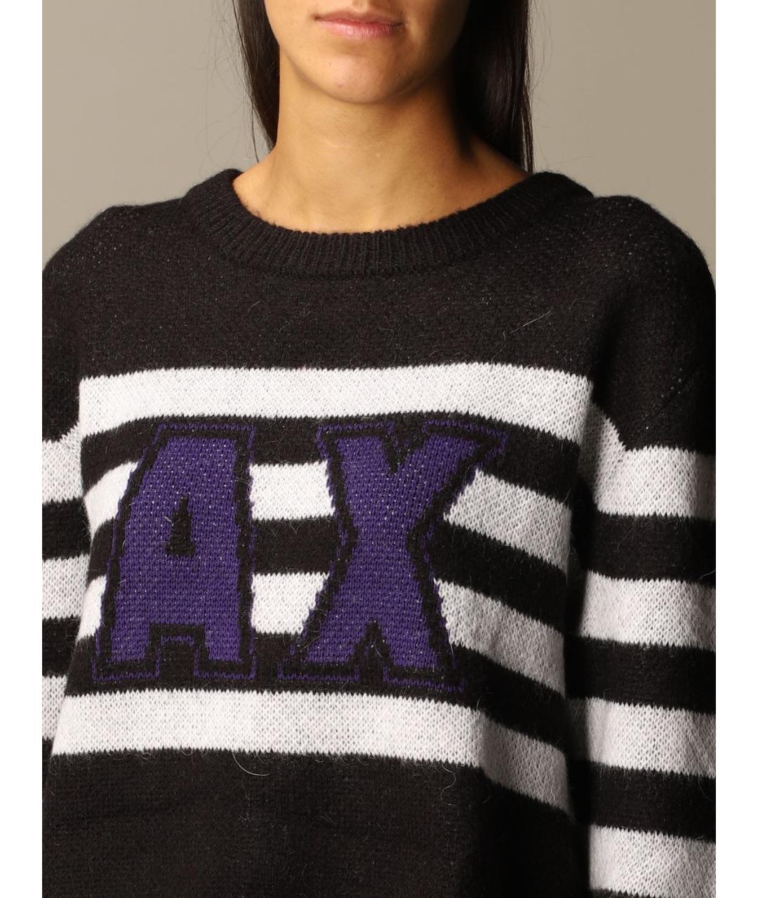 ARMANI EXCHANGE Черный синтетический джемпер / свитер, фото 4