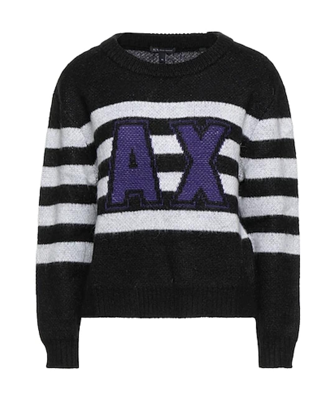 ARMANI EXCHANGE Черный синтетический джемпер / свитер, фото 1