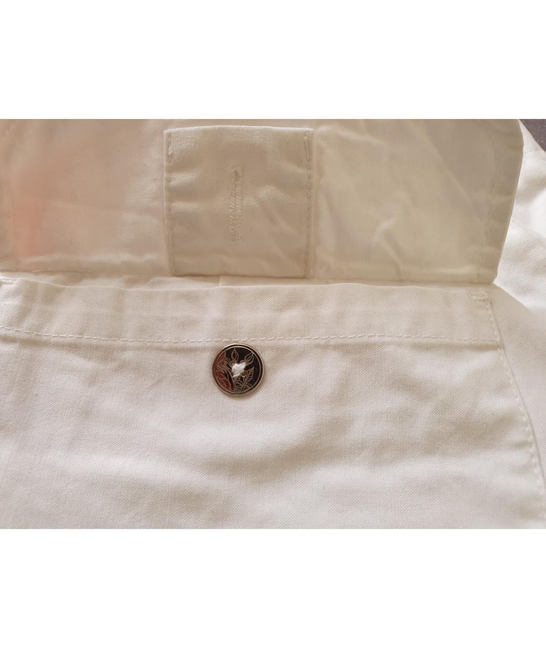 EMANUEL UNGARO Белые хлопковые повседневные брюки, фото 5