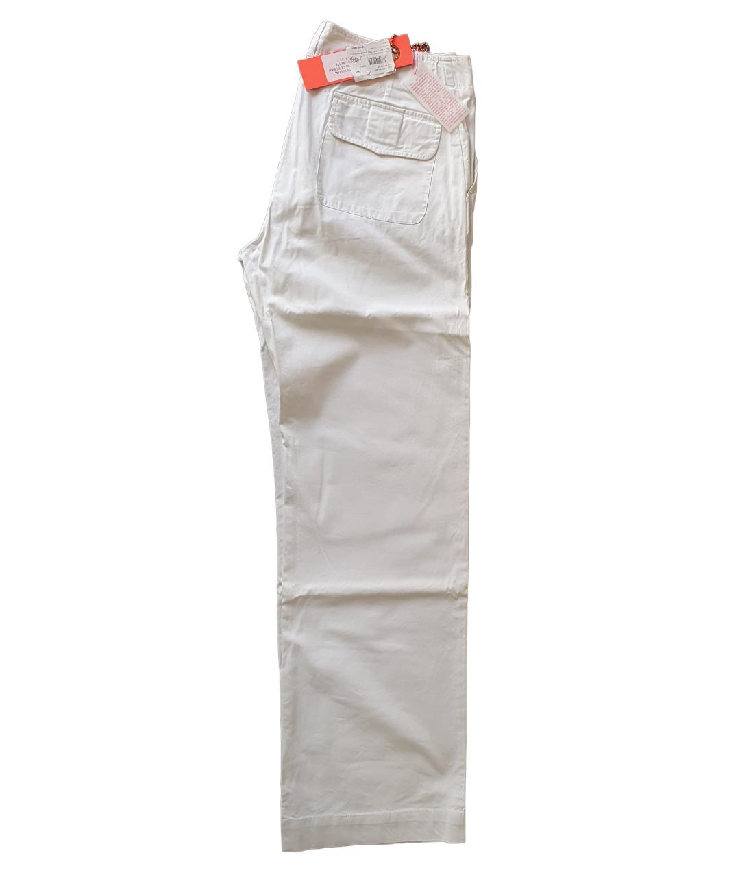EMANUEL UNGARO Белые хлопковые повседневные брюки, фото 2