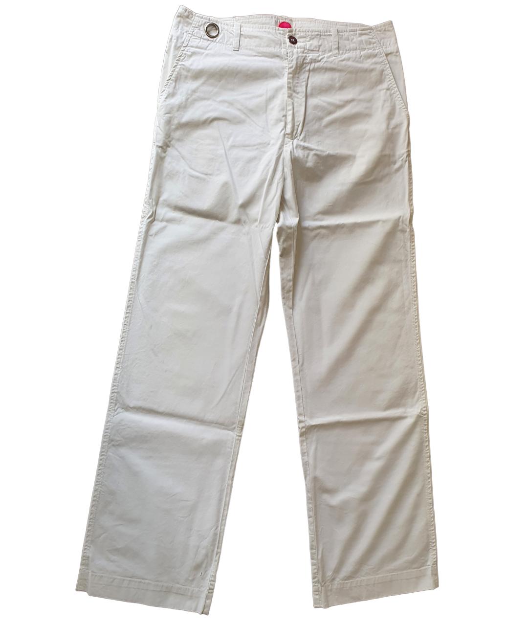 EMANUEL UNGARO Белые хлопковые повседневные брюки, фото 6