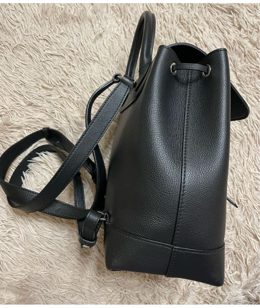 LOUIS VUITTON Черный кожаный рюкзак, фото 2
