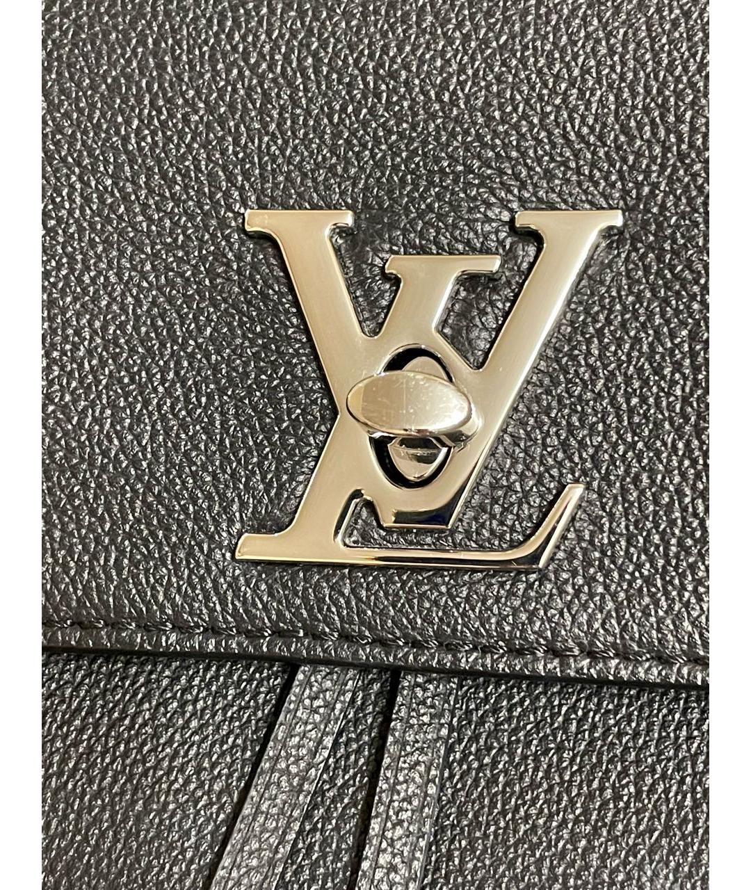 LOUIS VUITTON Черный кожаный рюкзак, фото 5